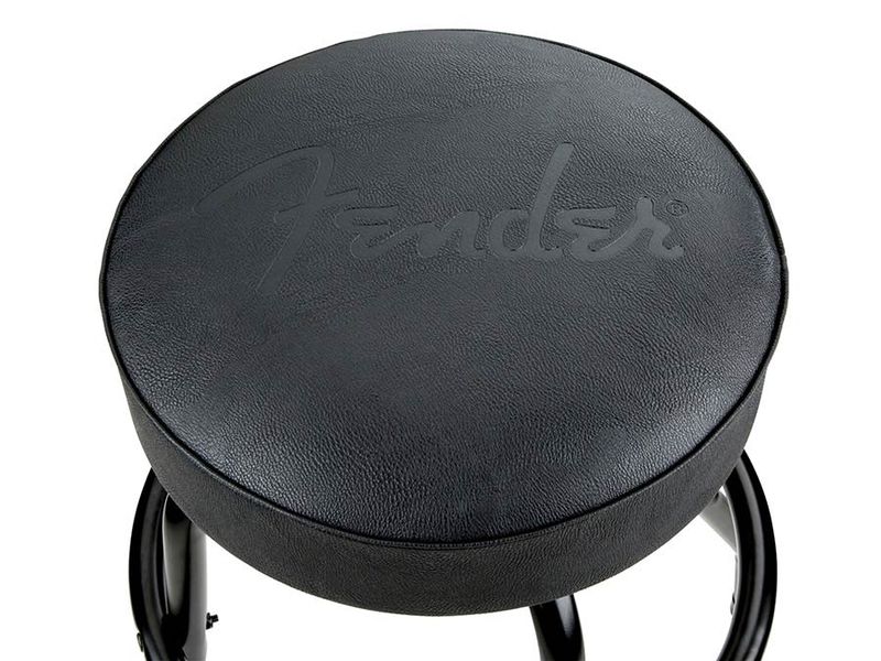 Fender  embossed black logo barstool, black/black, 24