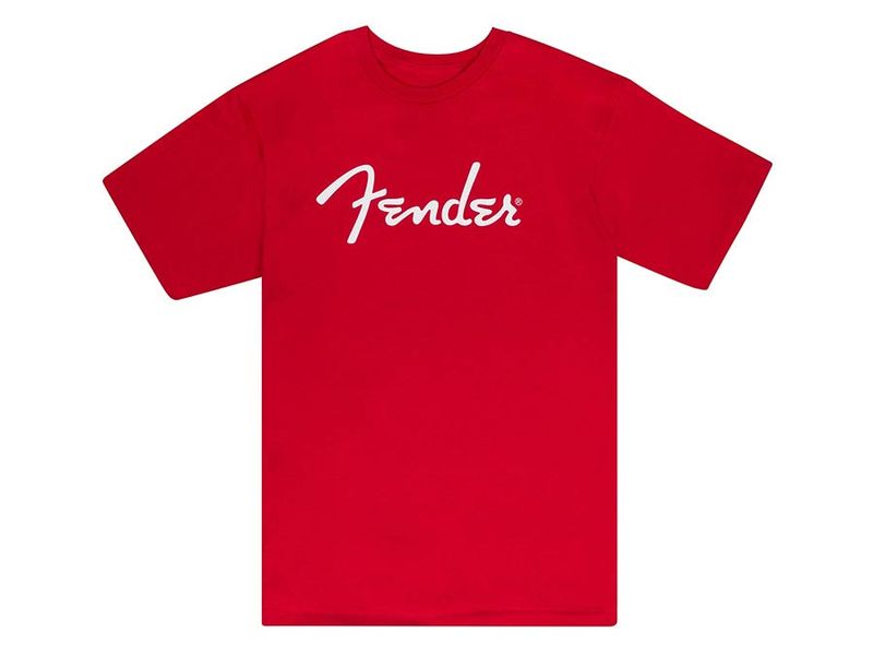 Fender  T-Shirts spaghetti logo, dakota red, S