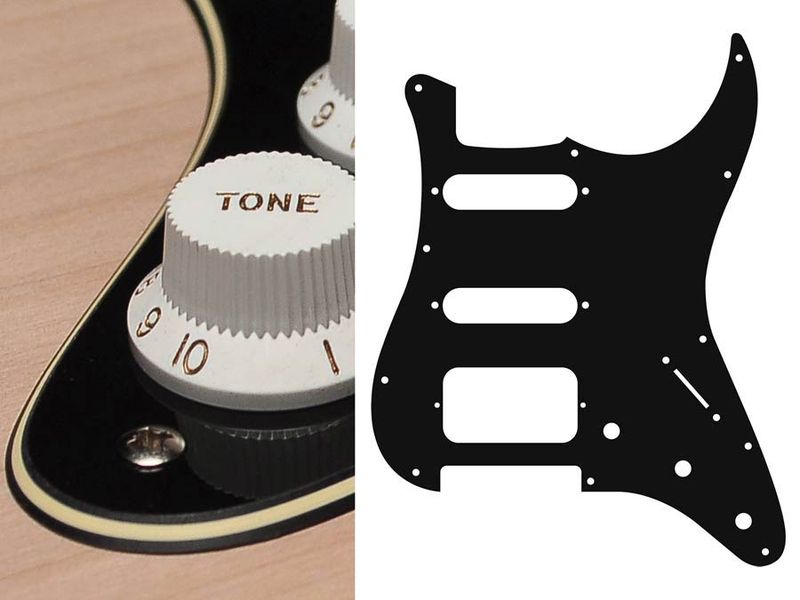Boston ST-323 Pickguard Strat - Black & Cream