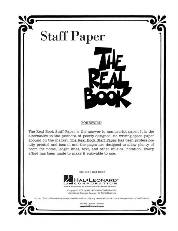 The Real Book - Staff Paper