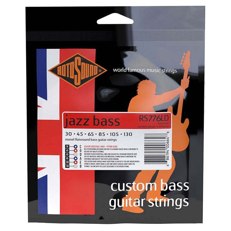 Rotosound RS776LD Jazz Bass Flat Wound - 6-str - 30-130
