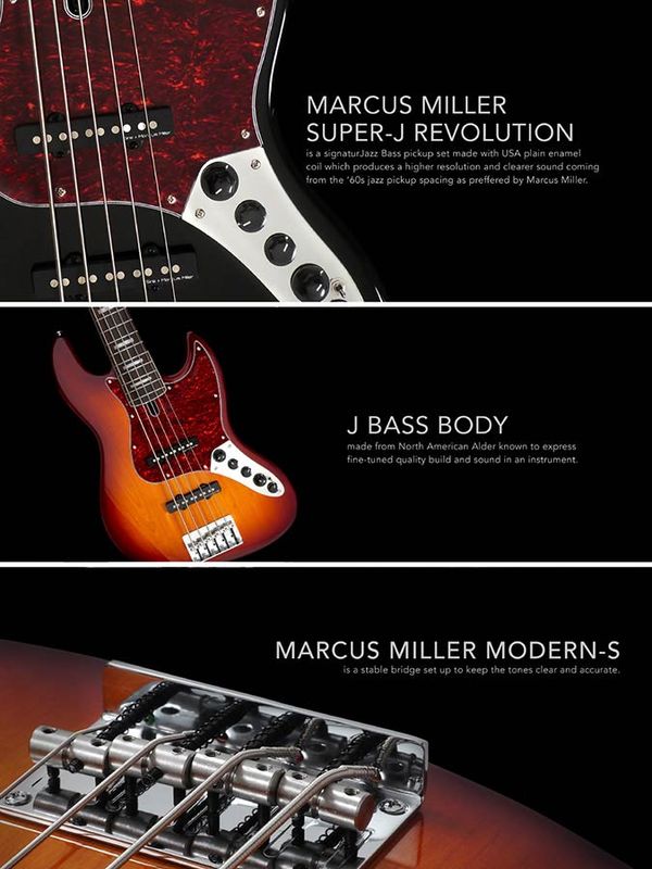 Sire V7 2nd Gen Series Marcus Miller Lefty Alder 5-string Bass Guitar Bright Metallic Red