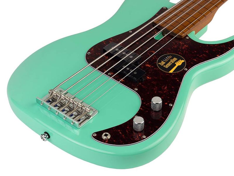 Sire P5 Series Marcus Miller Fretless Alder 5-string Passive Bass Guitar Mild Green