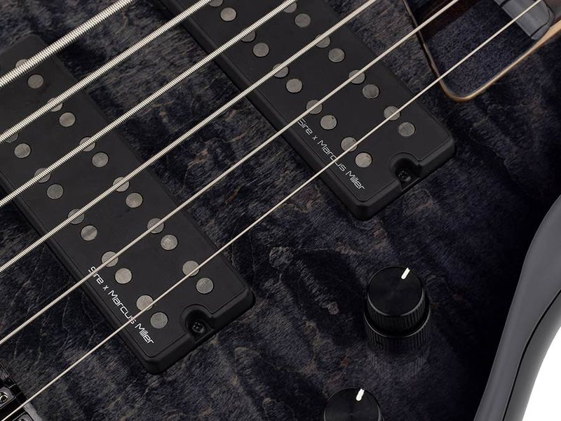 Sire M7 2nd Gen Series Marcus Miller Swamp Ash + Solid Maple 6-string Bass Guitar Transparent Black
