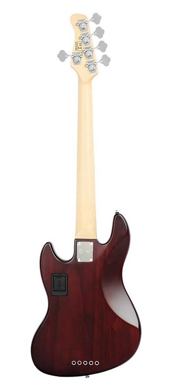Sire V7 Series Marcus Miller swamp ash reissue 5-string active bass guitar, tobacco sunburst satin