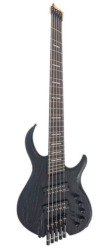Sire M6H 5/BKS swamp ash 5-string active bass sandblasted black, with gigbag