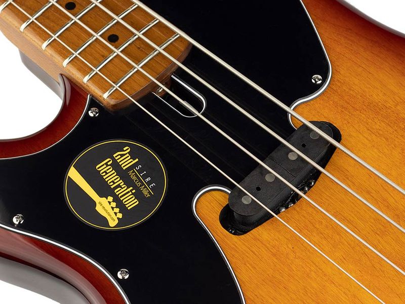 Sire D5 Series Marcus Miller Lefty Alder 4-string Passive Bass Guitar Tobacco Sunburst