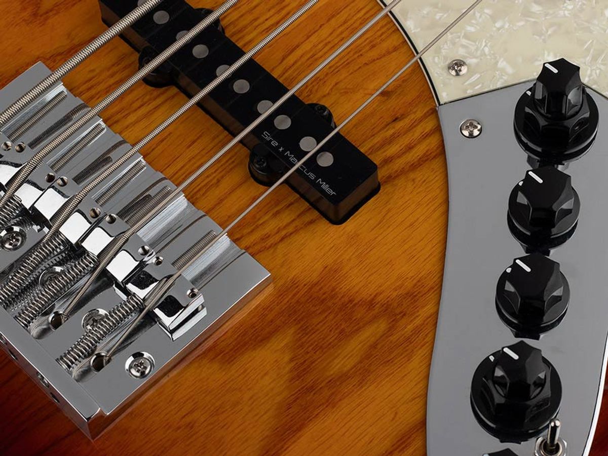 Sire V8 Series Marcus Miller swamp ash 5-string active bass guitar tobacco sunburst