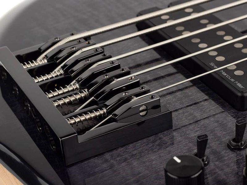 Sire M7 2nd Gen Series Marcus Miller Swamp Ash + Solid Maple 5-string Bass Guitar Transparent Black