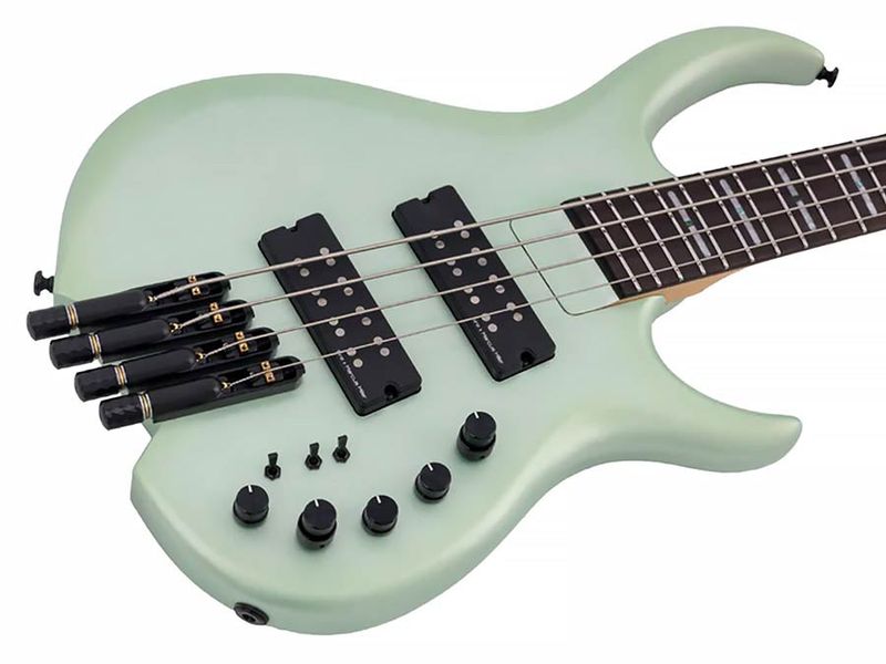 Sire M6H 4/SGMS mahogany 4-string active bass surf green metallic satin, with gigbag