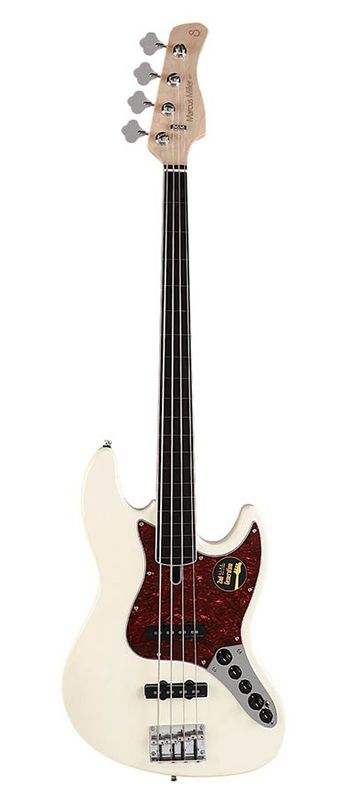 Sire V7 2nd Gen Series Marcus Miller fretless Alder 4-string Bass Guitar Antique White