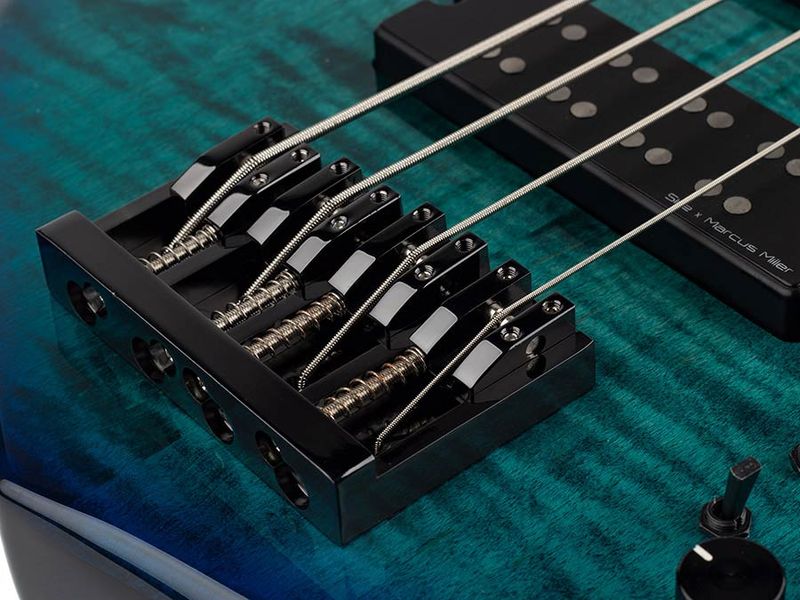 Sire M7 2nd Gen Series Marcus Miller Alder + Solid Maple 4-string Bass Guitar Transparent Blue