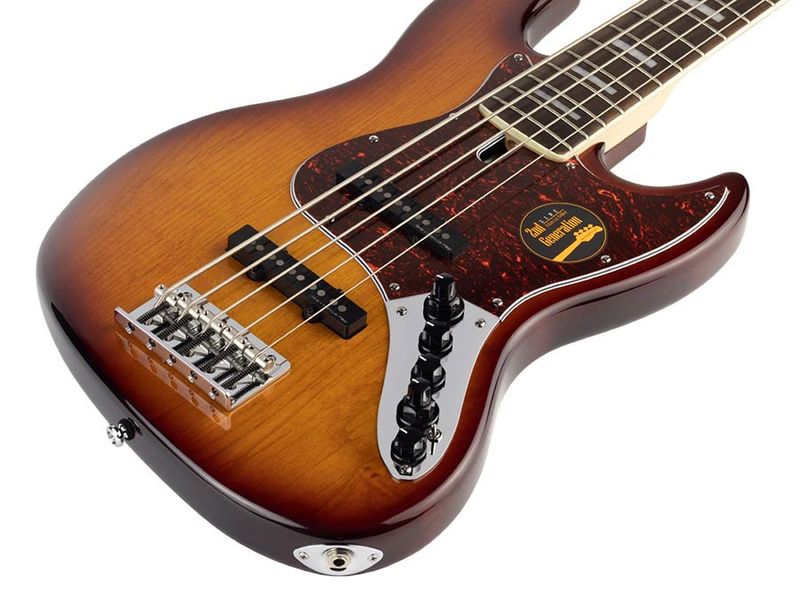 Sire V7 2nd Gen Series Marcus Miller Alder 5-string Bass Guitar Tobacco Sunburst