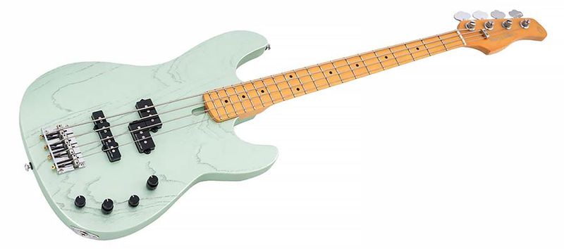 Sire P6 4/SGM mahogany+ash top 4-string active bass guitar surf green metallic