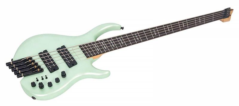 Sire M6H 5/SGMS mahogany 5-string active bass surf green metallic satin, with gigbag