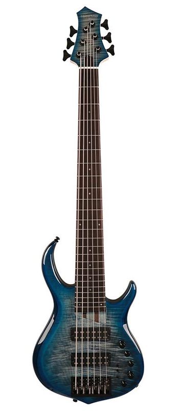 Sire M7 2nd Gen Series Marcus Miller Swamp Ash + Solid Maple 6-string Bass Guitar Transparent Blue