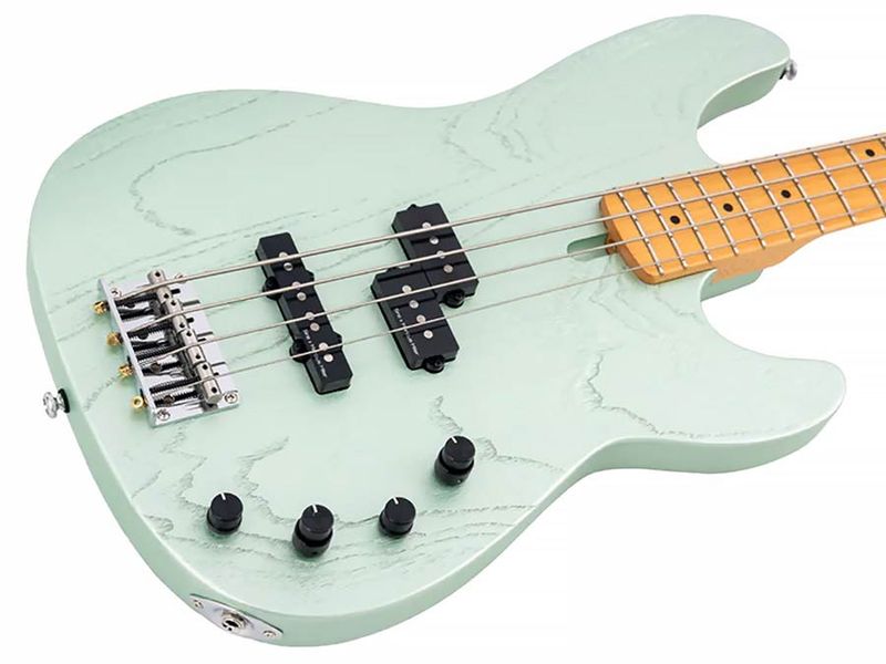 Sire P6 4/SGM mahogany+ash top 4-string active bass guitar surf green metallic