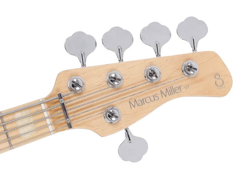 Sire V7 Series Marcus Miller swamp ash reissue 5-string active bass guitar, tobacco sunburst satin