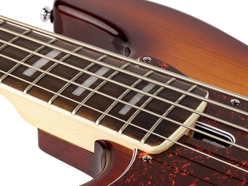 Sire V7 2nd Gen Series Marcus Miller Lefty Alder 5-string Bass Guitar Tobacco Sunburst