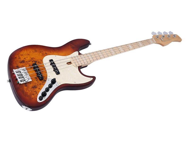 Sire V7 Series Marcus Miller swamp ash reissue 4-string active bass guitar, tobacco sunburst satin