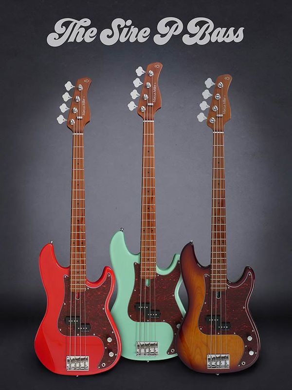 Sire P5 Series Marcus Miller Lefty Alder 4-string Passive Bass Guitar Mild Green