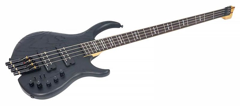 Sire M6H 4/BKS swamp ash 4-string active bass sandblasted black, with gigbag