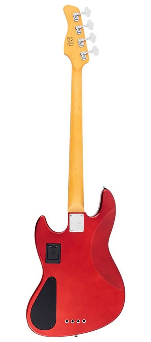 Sire V6 4/CAR mahogany+ash top 4-string active bass guitar candy apple red