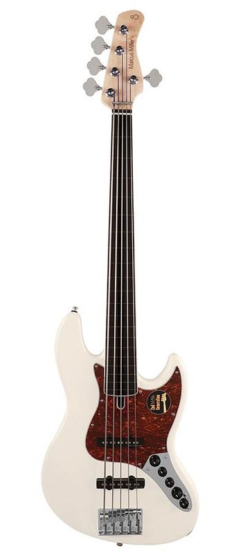 Sire V7 2nd Gen Series Marcus Miller fretless Alder 5-string Bass Guitar Antique White