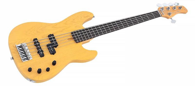 Sire P6 5/BSB mahogany+ash top 5-string active bass guitar butterscotch blonde