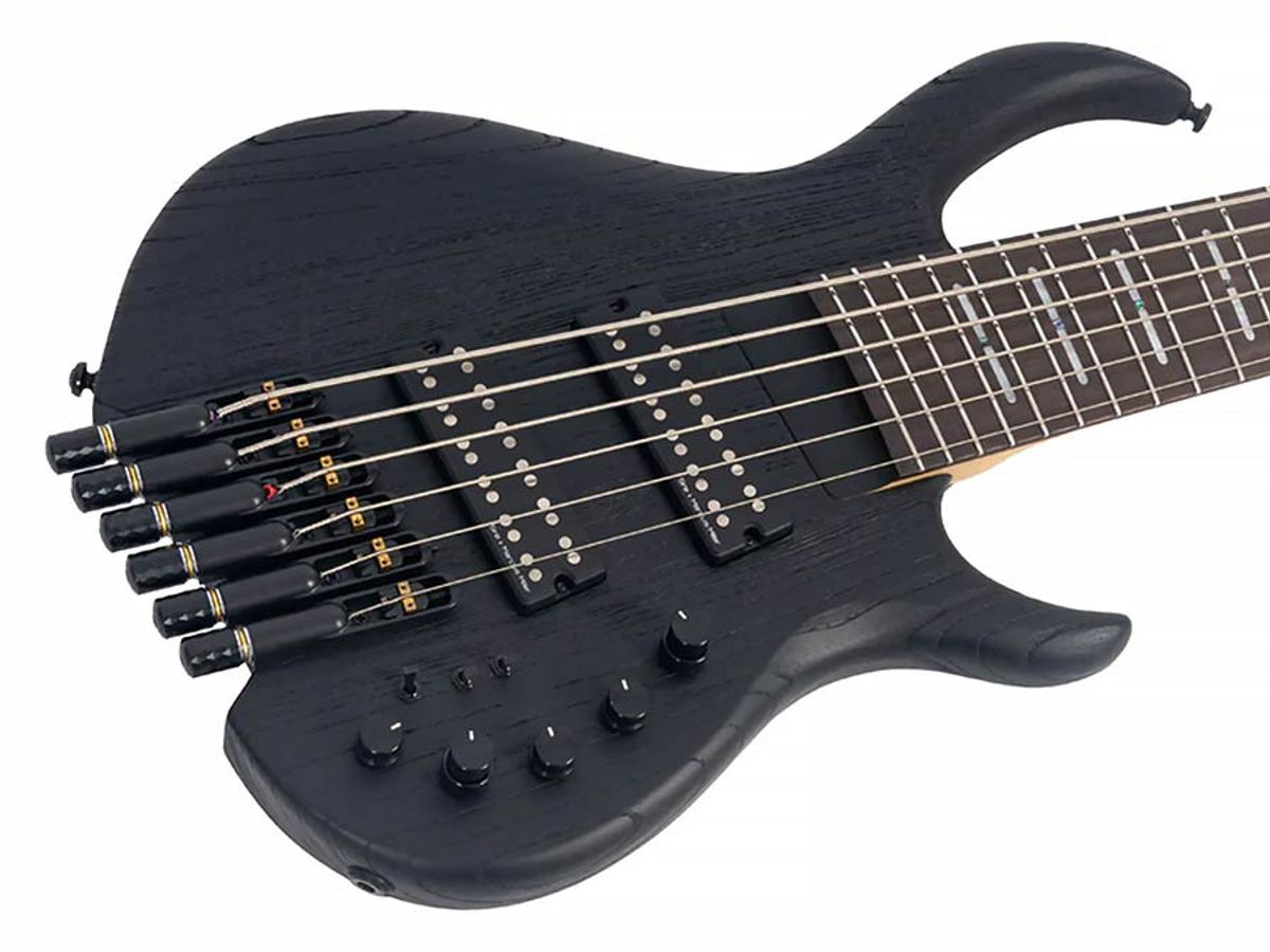 Sire M6H 6/BKS swamp ash 6-string active bass sandblasted black, with gigbag