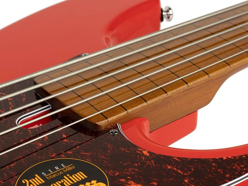 Sire P5 Series Marcus Miller Fretless Alder 5-string Passive Bass Guitar Dakota Red