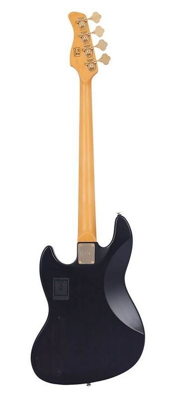 Sire V10 Series Marcus Miller swamp ash + poplar burl 4-string active bass guitar, transparent black satin, with hardcase