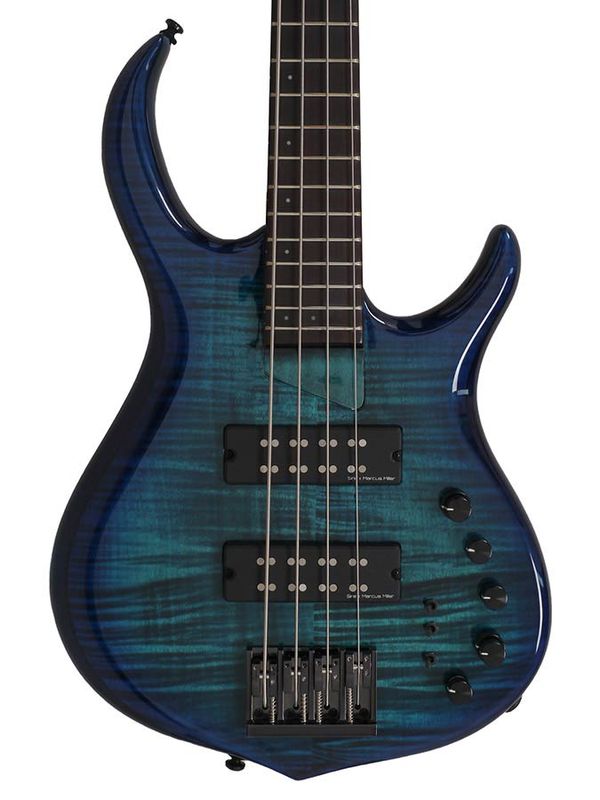 Sire M7 2nd Gen Series Marcus Miller Alder + Solid Maple 4-string Bass Guitar Transparent Blue