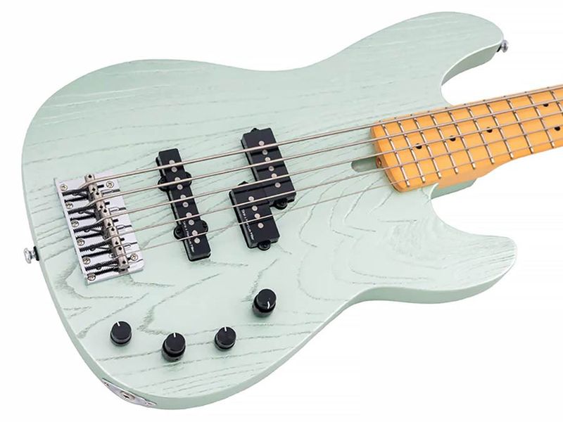 Sire P6 5/SGM mahogany+ash top 5-string active bass guitar surf green metallic