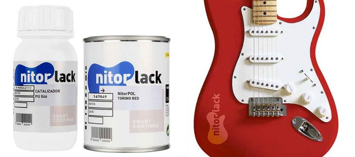 NitorLACK polyurethane paint torino red - 500ml can + 250ml hardener