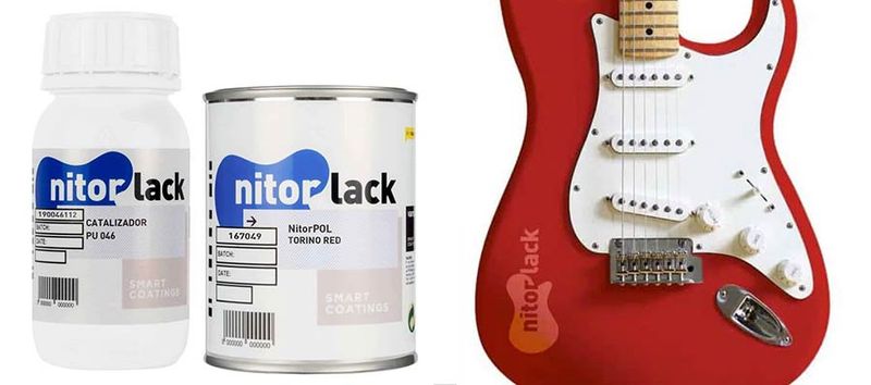 NitorLACK polyurethane paint torino red - 500ml can + 250ml hardener