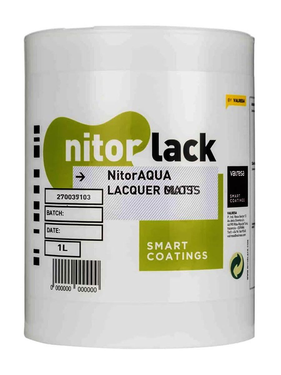 NitorLACK NitorAQUA Waterbased Clear Matte Lacquer - 1L Can