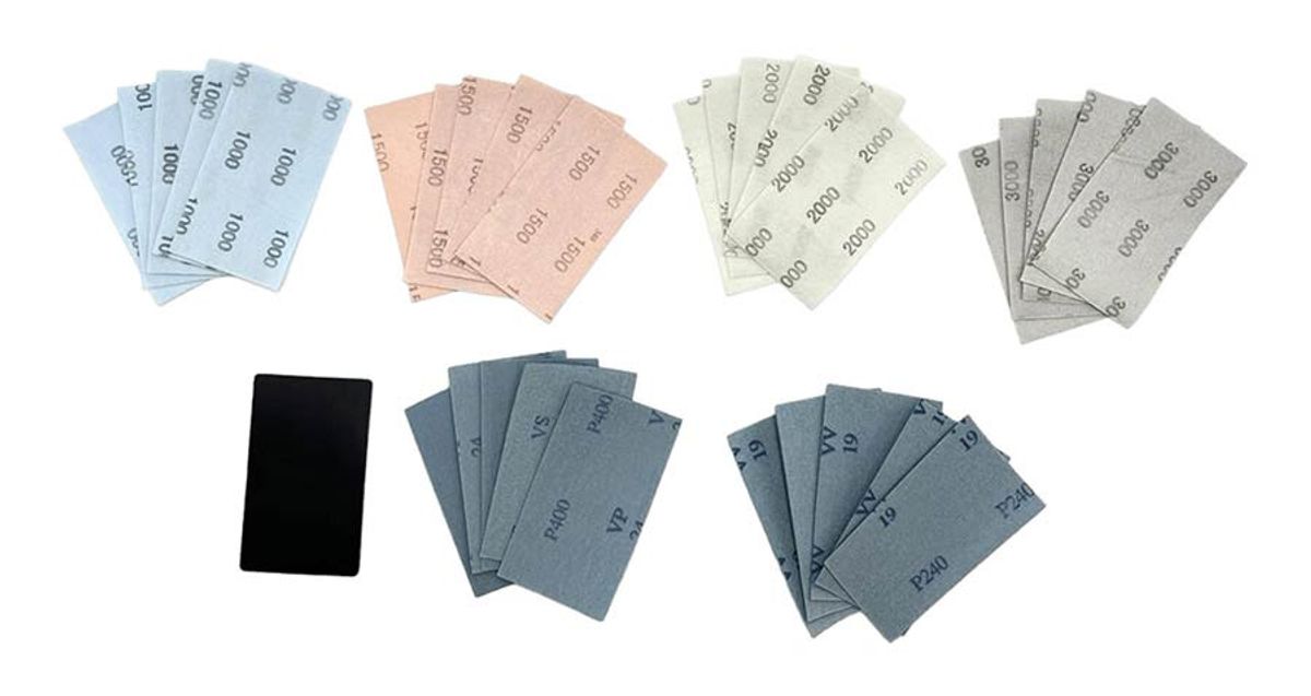 NitorLACK Flex latex sanding sheets 130 x 75 mm sheets K1500 - 5 pcs
