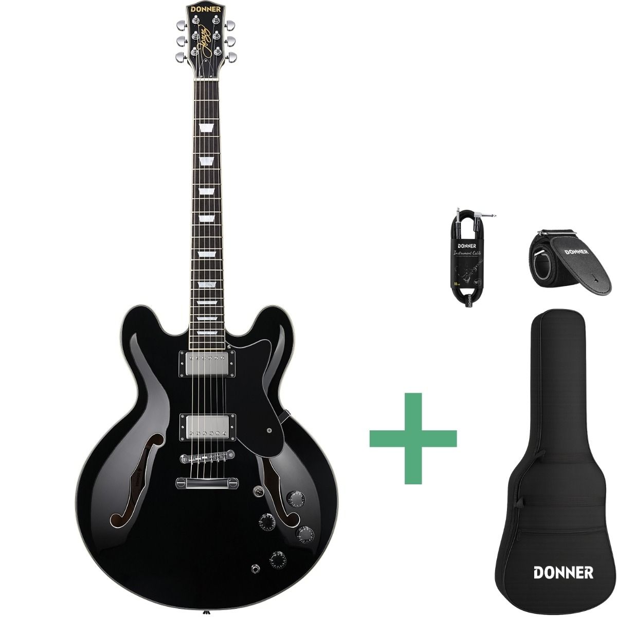 Donner DJP-1000D el-guitar black