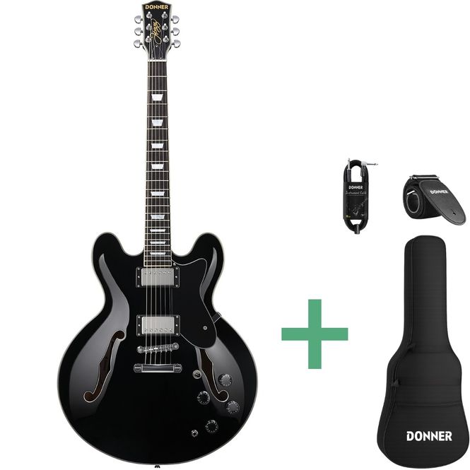 Hovedbilde Donner DJP-1000D el-guitar black