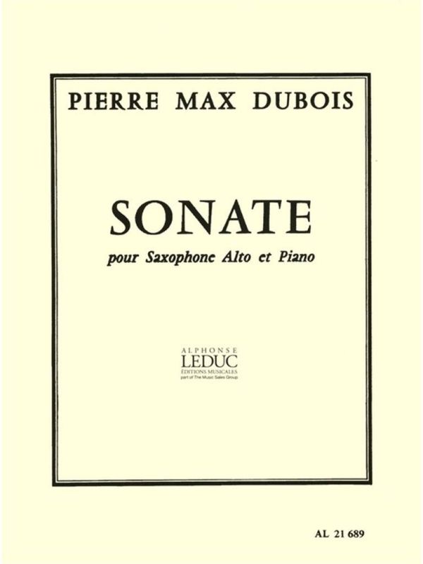 Sonata For Alto Saxophone And Piano
