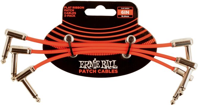 Hovedbilde Ernie Ball-6402 Flat Patch Cable 15cm, Red. ...