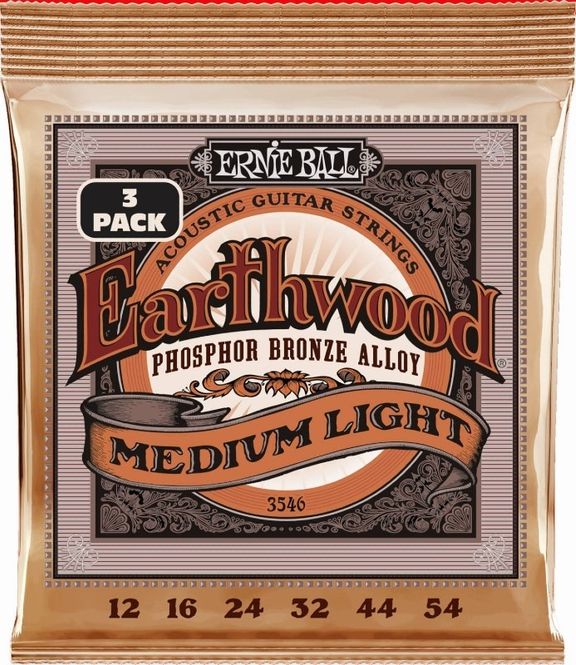 Hovedbilde Ernie Ball 3546 Earthwood PSB Medium Light 3-pack