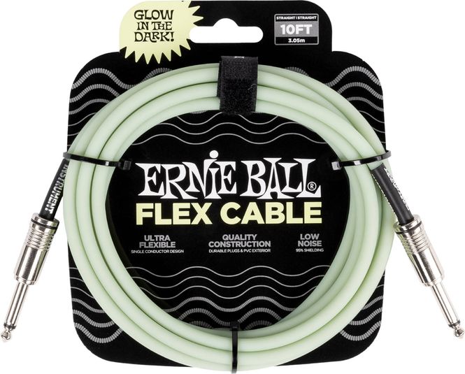 Hovedbilde Ernie Ball 6436 FLEX Instrument Cable 3m - Glow In The Dark