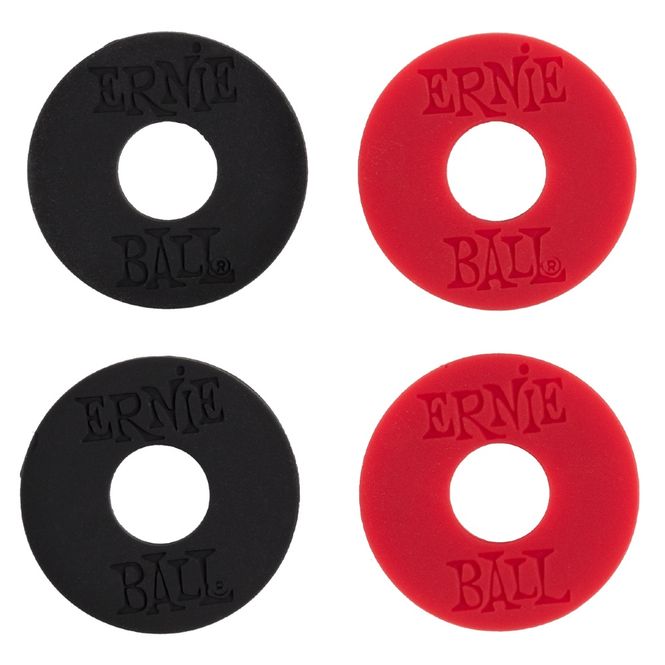 Hovedbilde Ernie Ball 4603 Strap Blocks, Black & Red, 4 pc