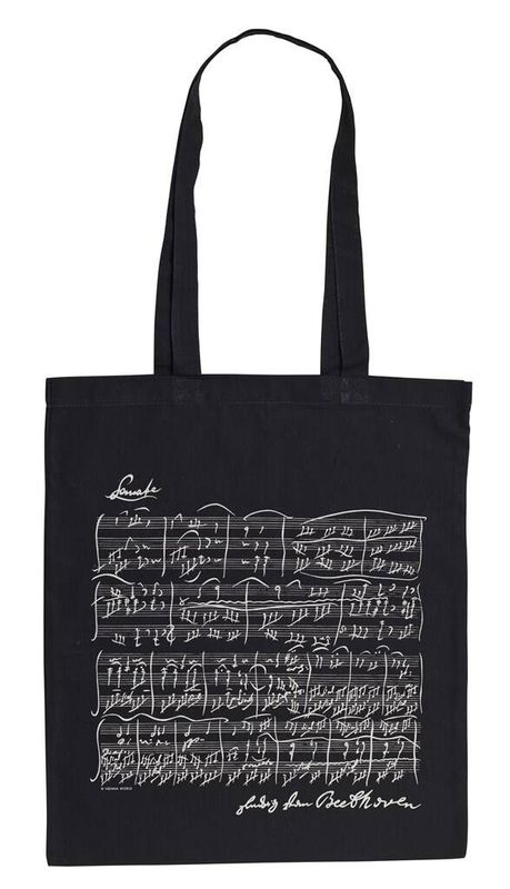 Tote bag Beethoven black long