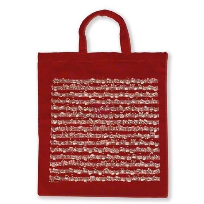 Hovedbilde Tote bag Sheet music bordeaux