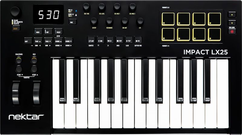 Nektar Impact LX25mk3 - MIDI keyboard, 25 keys, pads & encoders