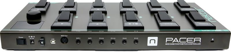 Nektar Pacer - MIDI DAW fotkontroller med 10st programmerbara fotomkopplare, LED-display, 2st expressionpedalingångar