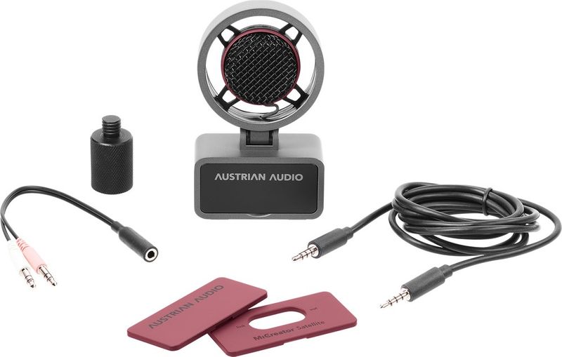 Austrian Audio MiC Satellite Condensor Microphone, MCC2 Link Cable, 2 colour plates, (boxed)